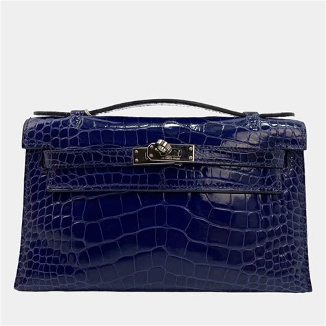 hermes kelly pochette alligator|Hermes kelly crocodile price.